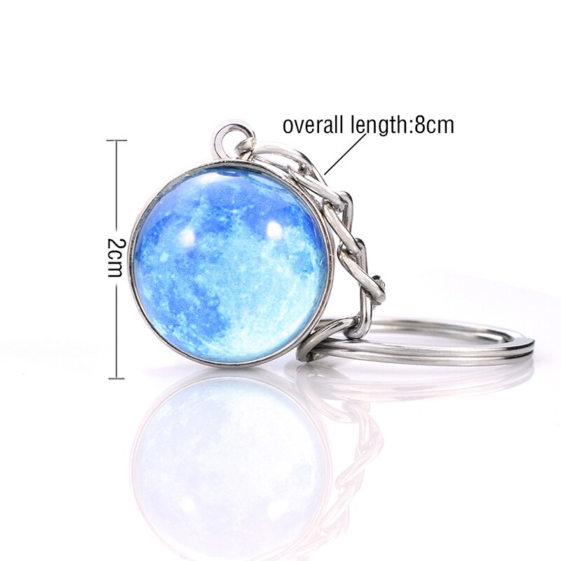 Dubbele Gezicht Glas Bal Sleutelhanger Handgemaakte Universe Galaxy Sterren Sleutelhanger Planet Hanger Sleutelhanger Sleutelhanger Outer Space Sieraden