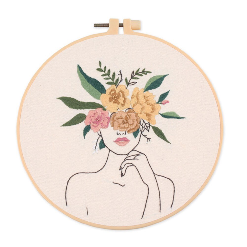 Full Range Of Embroidery Starter Kit With Embroidery Hoop DIY Handmade Instruction Cross Stitch Needlework For Beginners Adults: 49C