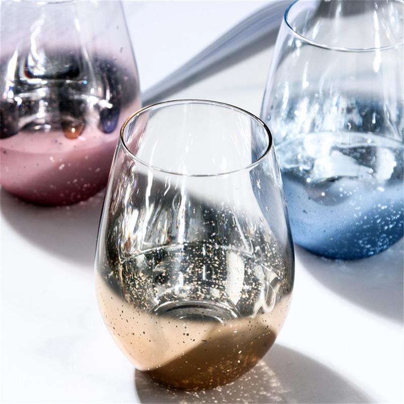 Water Glass Starry Glitter Tumbler Water Cup Wine Glass Drinking Glass Beer Coffee Drink Tea Mugs Transparent Drinkware