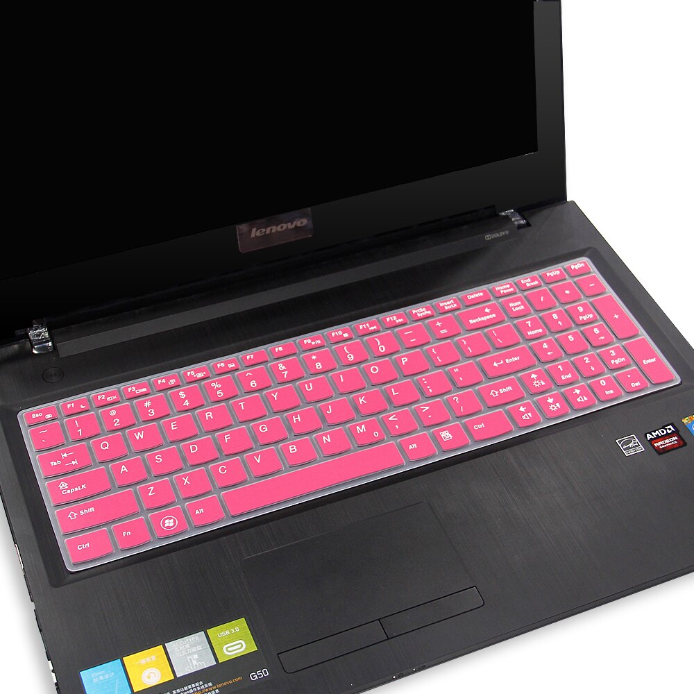 Silikon Tastatur Abdeckung Schutz für Lenovo Ideapad Z50 70 75 Z50-70 Z50-75 100-15 100-15IBY 100- 15IB B50-10 G700 G500 G505: Rosa