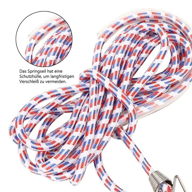 Skipping Rope for Multiple Players,with Wooden Handle,Team Group Jump Rope for School Sport Outdoor Activities