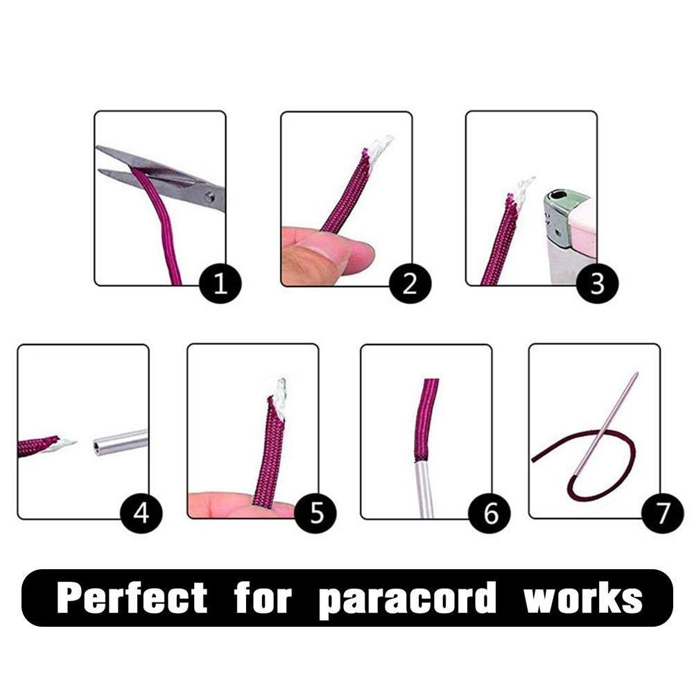 Stainless Steel Paracord Needle Paracord rope Stitching Set FID Lacing Stitching Needles Smoothing Tool for DIY Bracelets