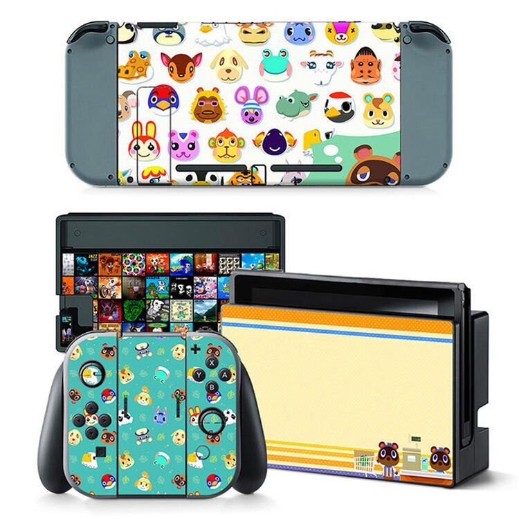 Cute Animal Crossing Vinyl Sticker Detachable Re-usable for Nintendo Switch Console & Joy-Con Controllers: Style 4