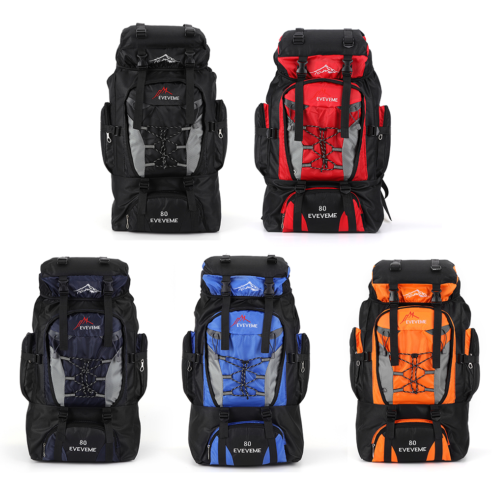 Mochila de alpinismo de gran capacidad, mochila de escalada, correa ajustable, accesorios de viaje, 80L
