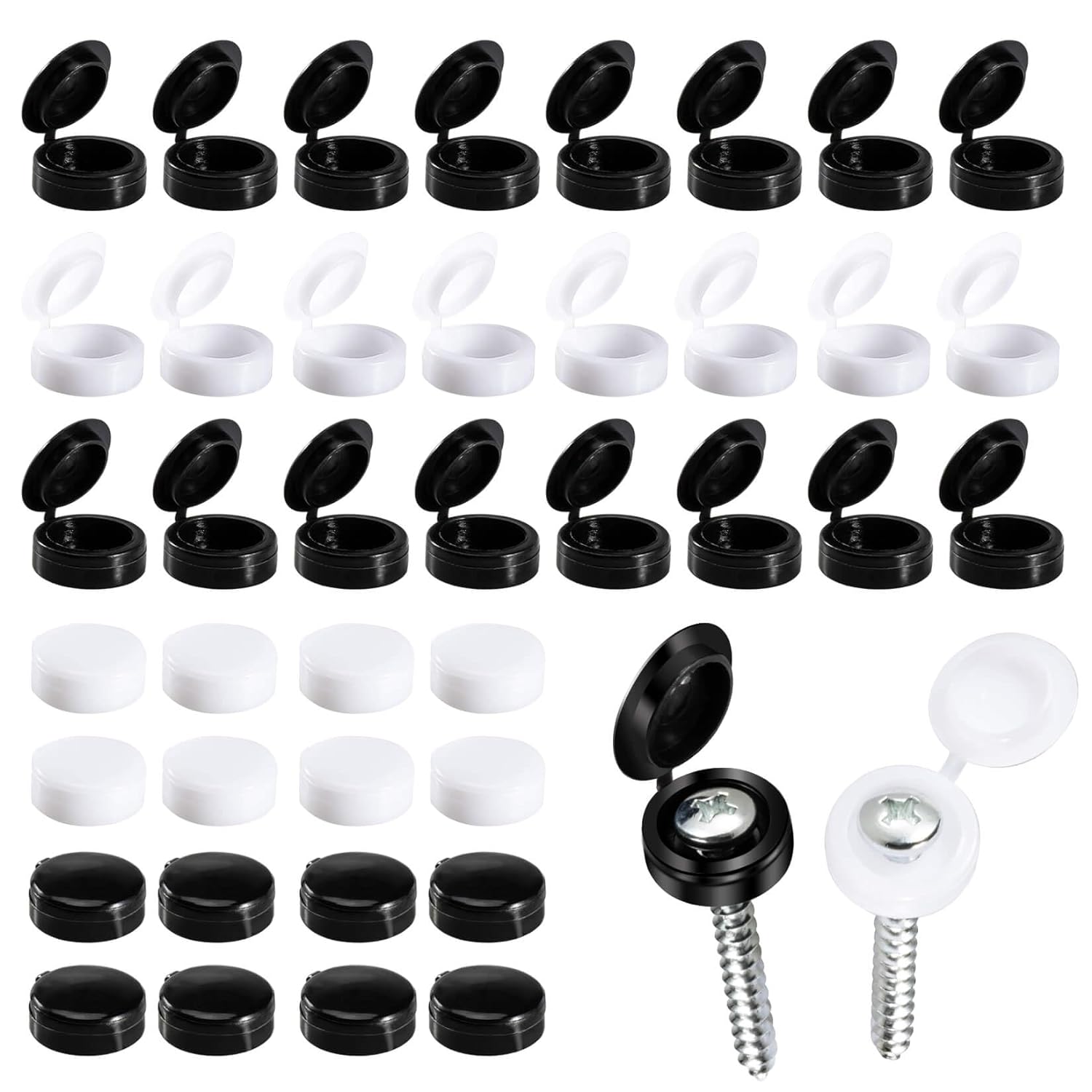 Tapa de tornillo para clavos de plástico, cubiertas decorativas, 7 colores, tapas protectoras para clavos de tuercas de coche, cubierta de tornillos autorroscantes, herrajes para muebles