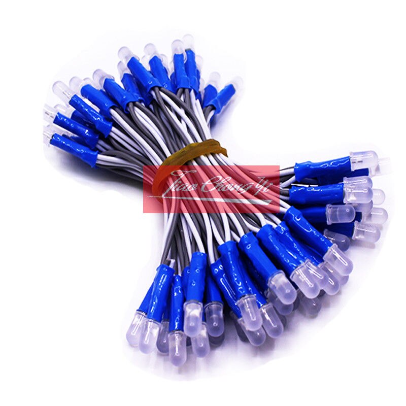 Module lumineux LED 5mm 5V, blanc, rouge, vert, bleu, rose, jaune, Pixel, lumière exposée, féerique, étanche, 1 lot/50 pièces, 2 lots/100 pièces