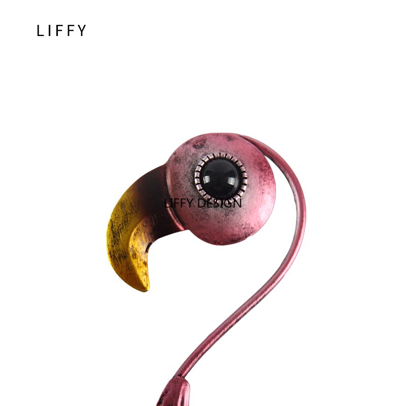 Djur av metall flamingo väggdekoration utomhus statyer och skulpturer för trädgård dekoration utomhus miniaturer