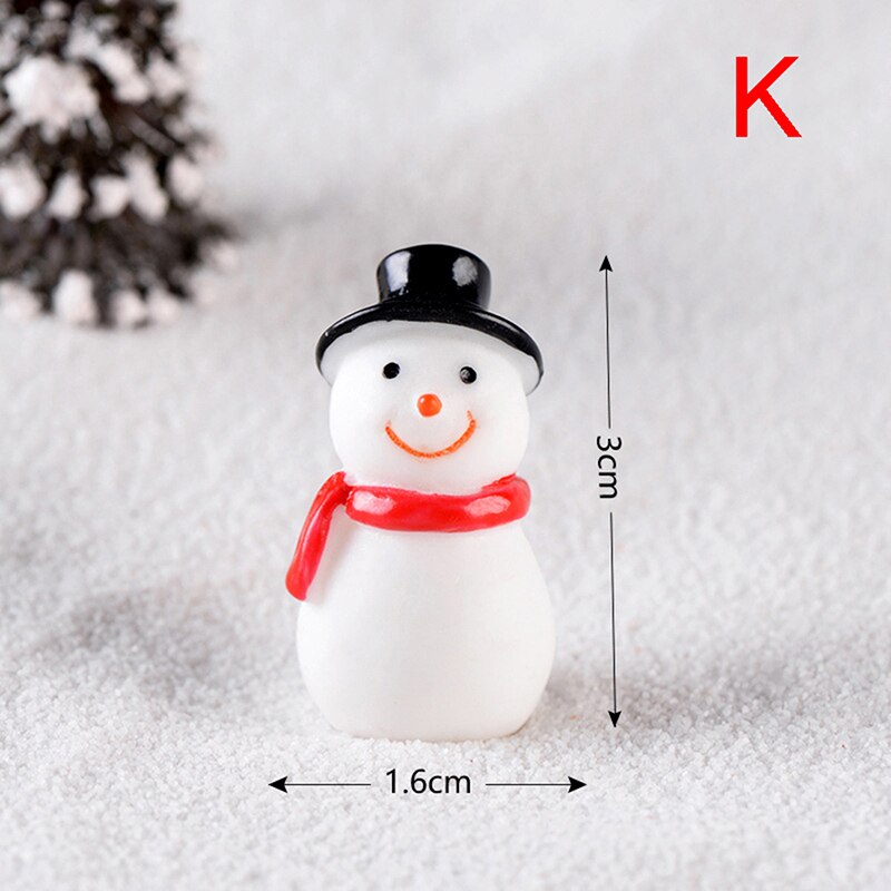 Mini Resin Christmas Decoration Santa Claus Snowman Tree Micro Landscape Model DIY Miniature Garden Figurines Home Decoration: K