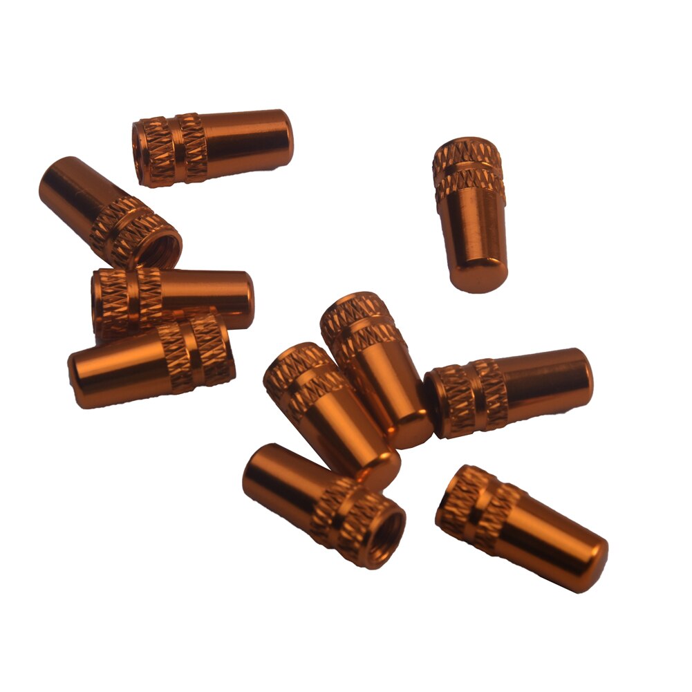 10 pièces/lot Presta casquette vélo vélo Fixie Presta roue jante pneu tige Air bouchons couverture anti-poussière vélo accessoires # H915: gold