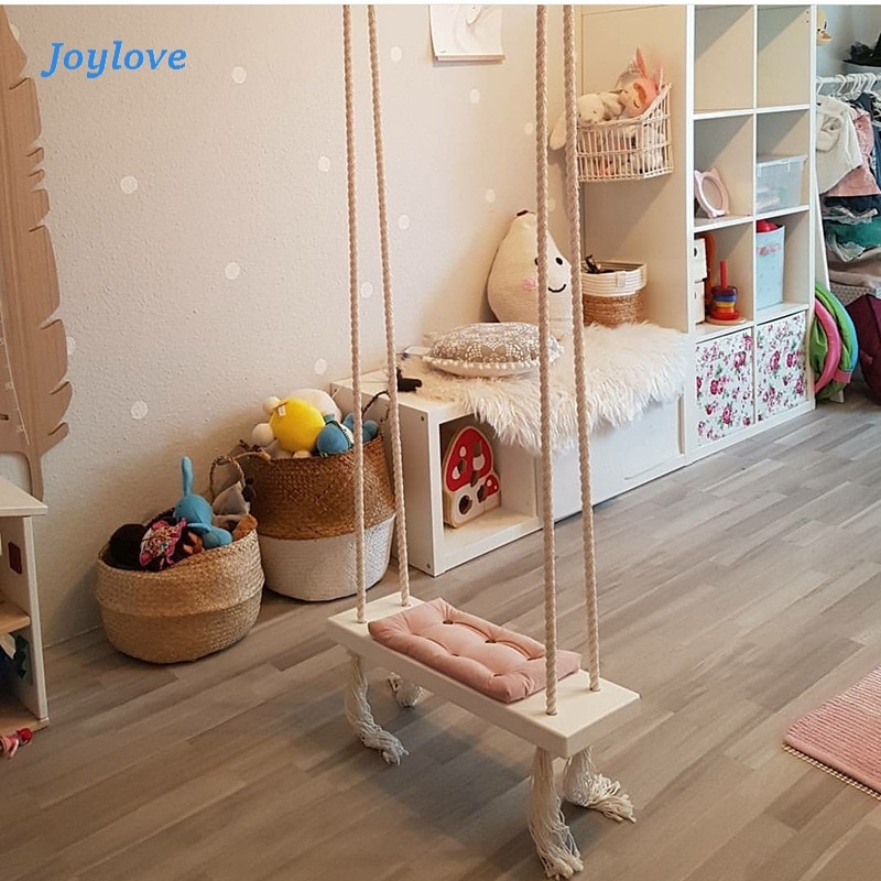 Joylove ins nordisk stil indendørs svingglider børneværelsesdekoration loftshængende gyngestol