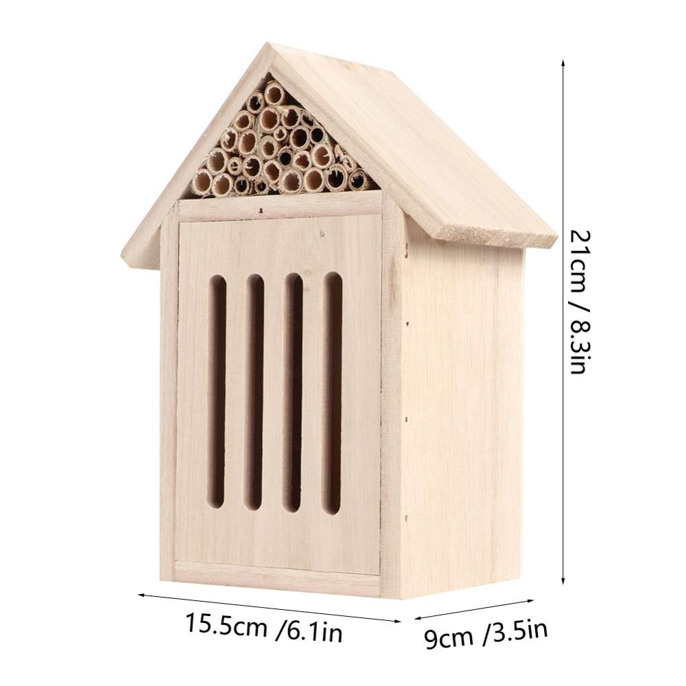 Durable Insect House Bee House Honey Tools Wooden Insect Bee Breeding Shelter Wood Nests Box Bug Room Garden Decoration: S