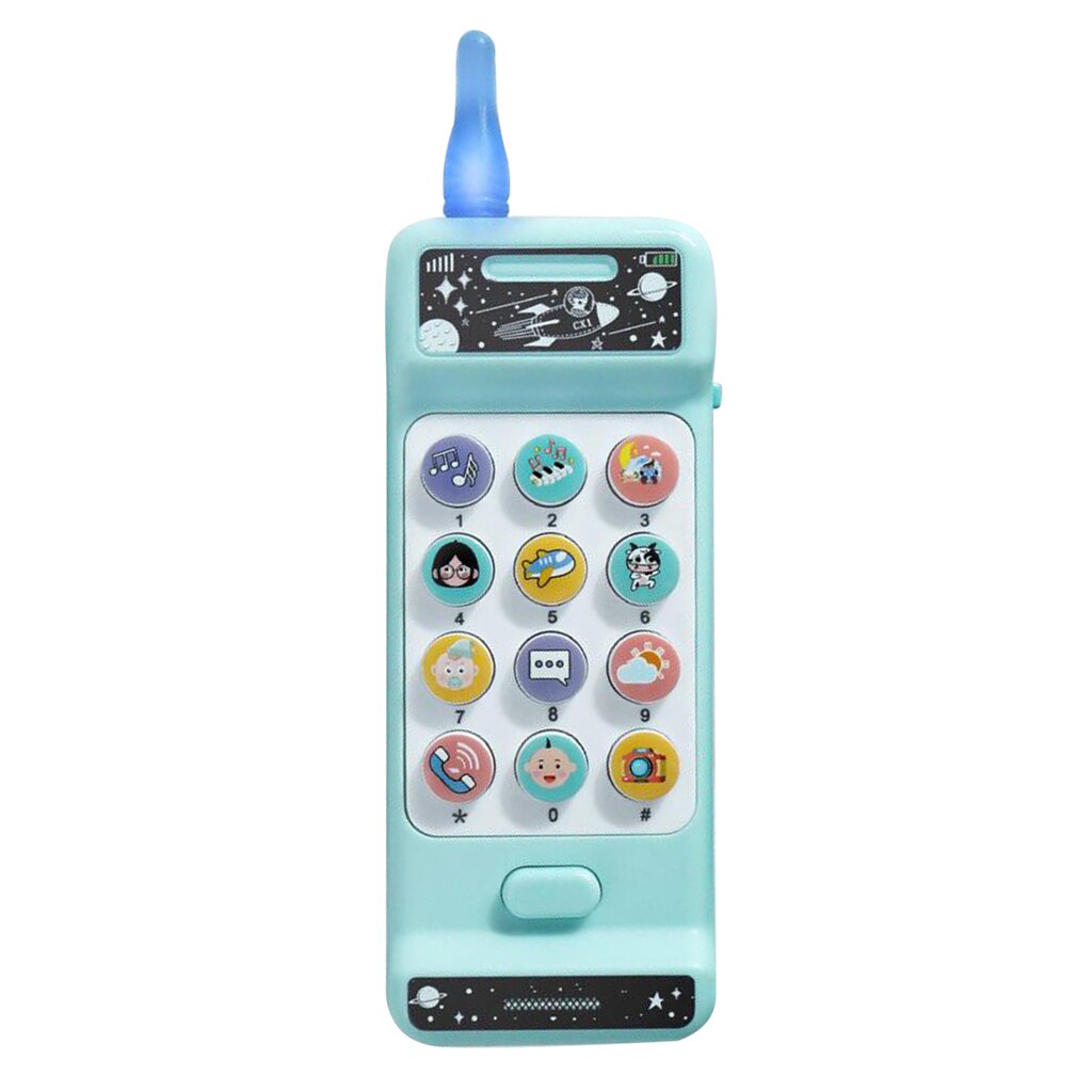 Innovatieve Klassieke Retro Telefoon Baby Chew Vroeg Leren Speelgoed Voor Pasgeboren: Blue