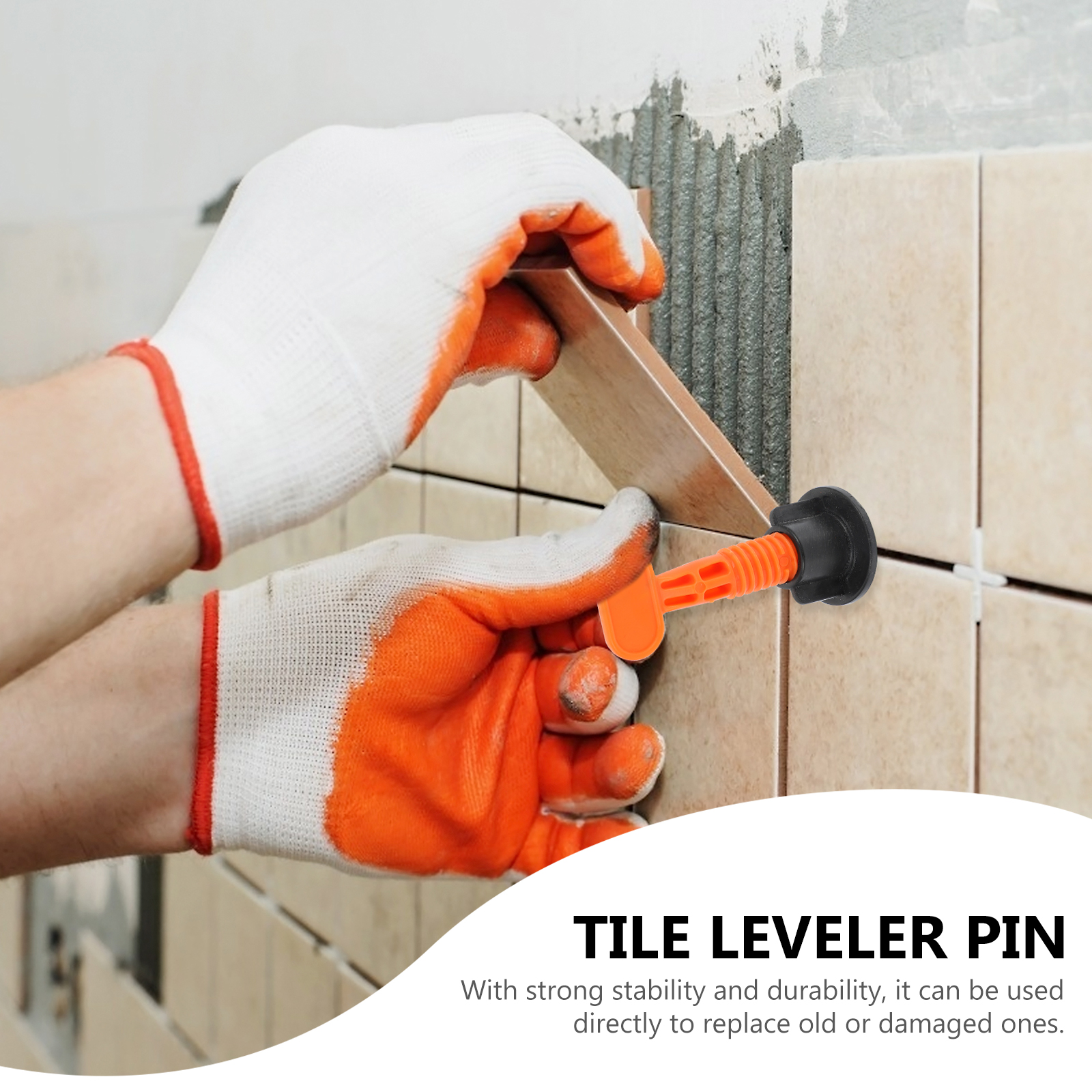 100pcs Tile Leveling System Leveling Steel Pin Tile Leveling Replaceable Pin