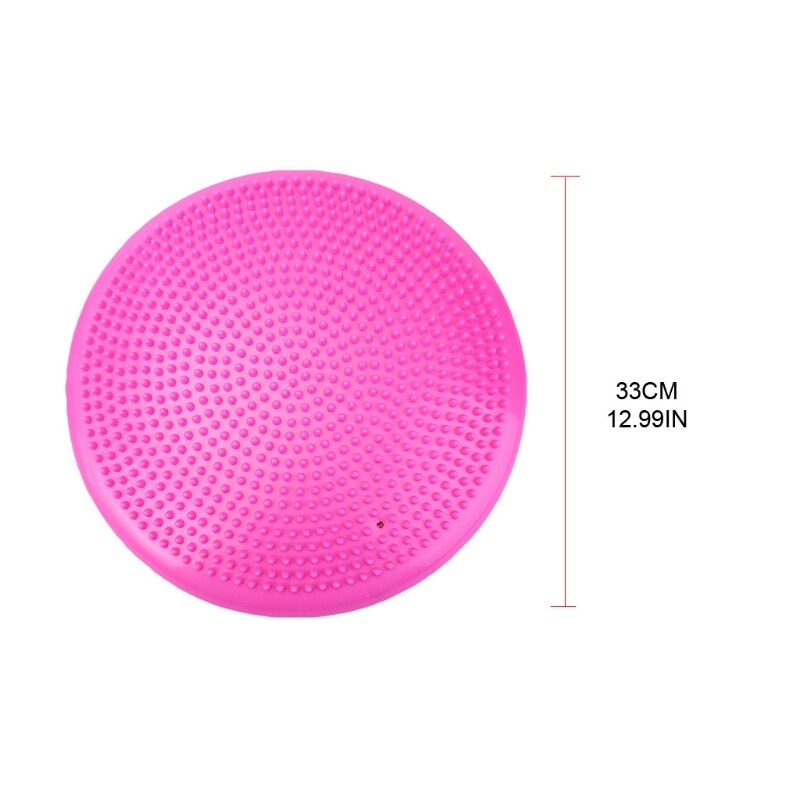 Yoga Wobble Cushion Multipurpose Inflatable Mat Sitting Posture and Attention Improvement Undulating Seat Pain Relieve