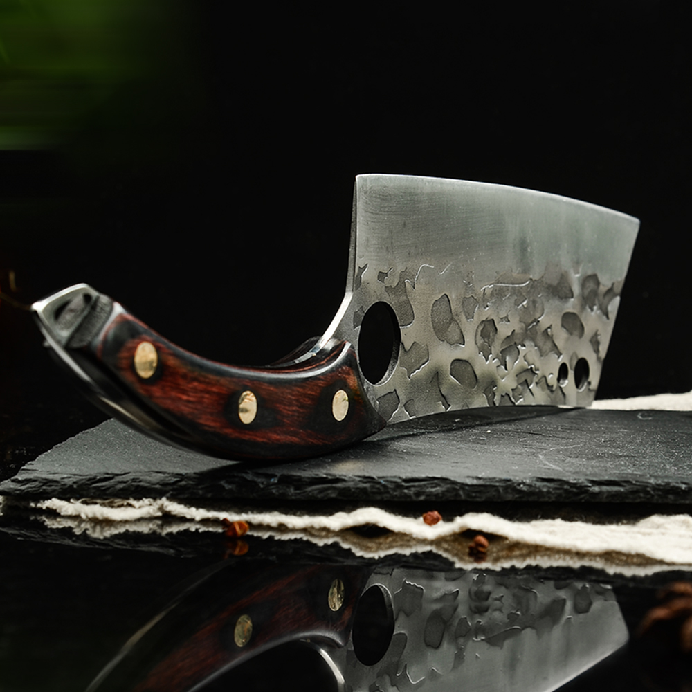 7.5'' INCH Stainless Steel Kitchen Chef Knife Cleaver Machete Chopping Knife Wood Handle Slaughter 3CR13 Sharp Blade Tools Set