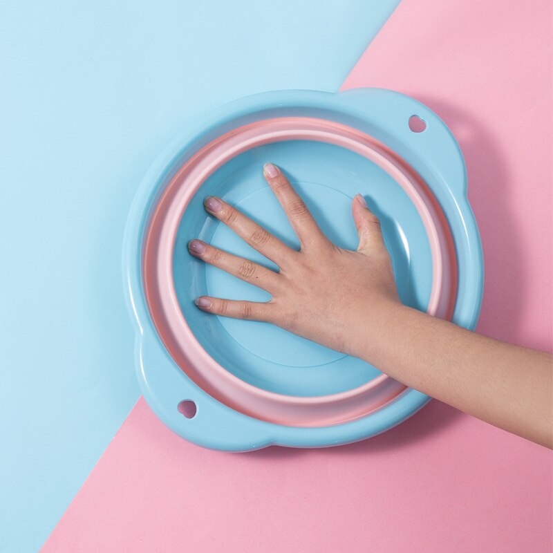 Washbasin Foldable Basin Foot Washing Laundry Sink Kitchen Bathroom Portable Folding Washbasin Household Hangable Plastic Basin