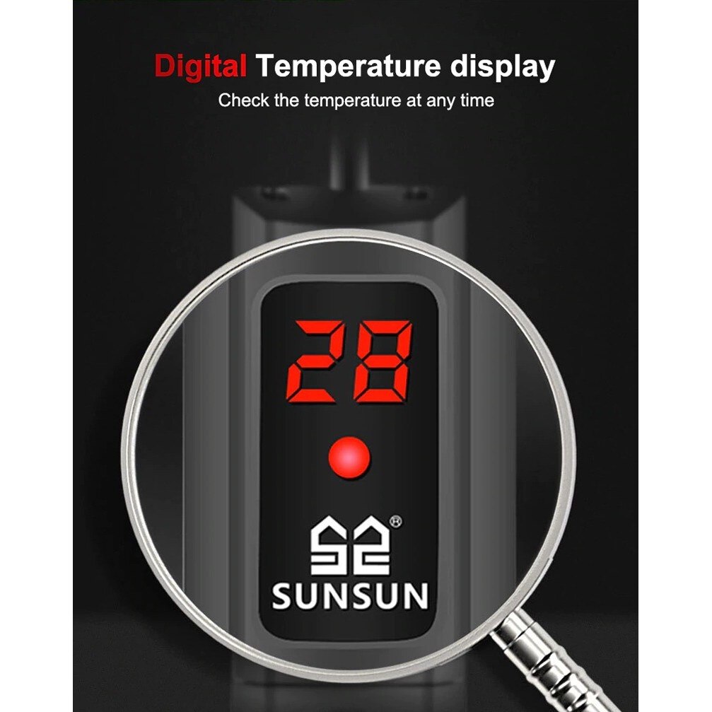 Sunsun LCD Digital Display Constant Heater Submersible Adjustable Heating For Aquarium Fish Tank Temperature Control