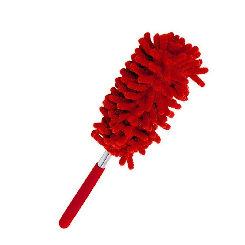 Cepillo para polvo del hogar, utensilios de limpieza de cocina para coche y oficina, plumero de microfibra extensible ajustable Shan: red
