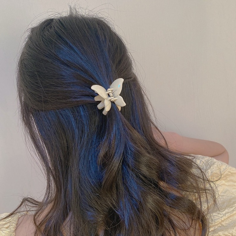 Butterfly hair clip grab ball akryl hode clip hår tilbehør kvinnelig hår clip head tilbehør