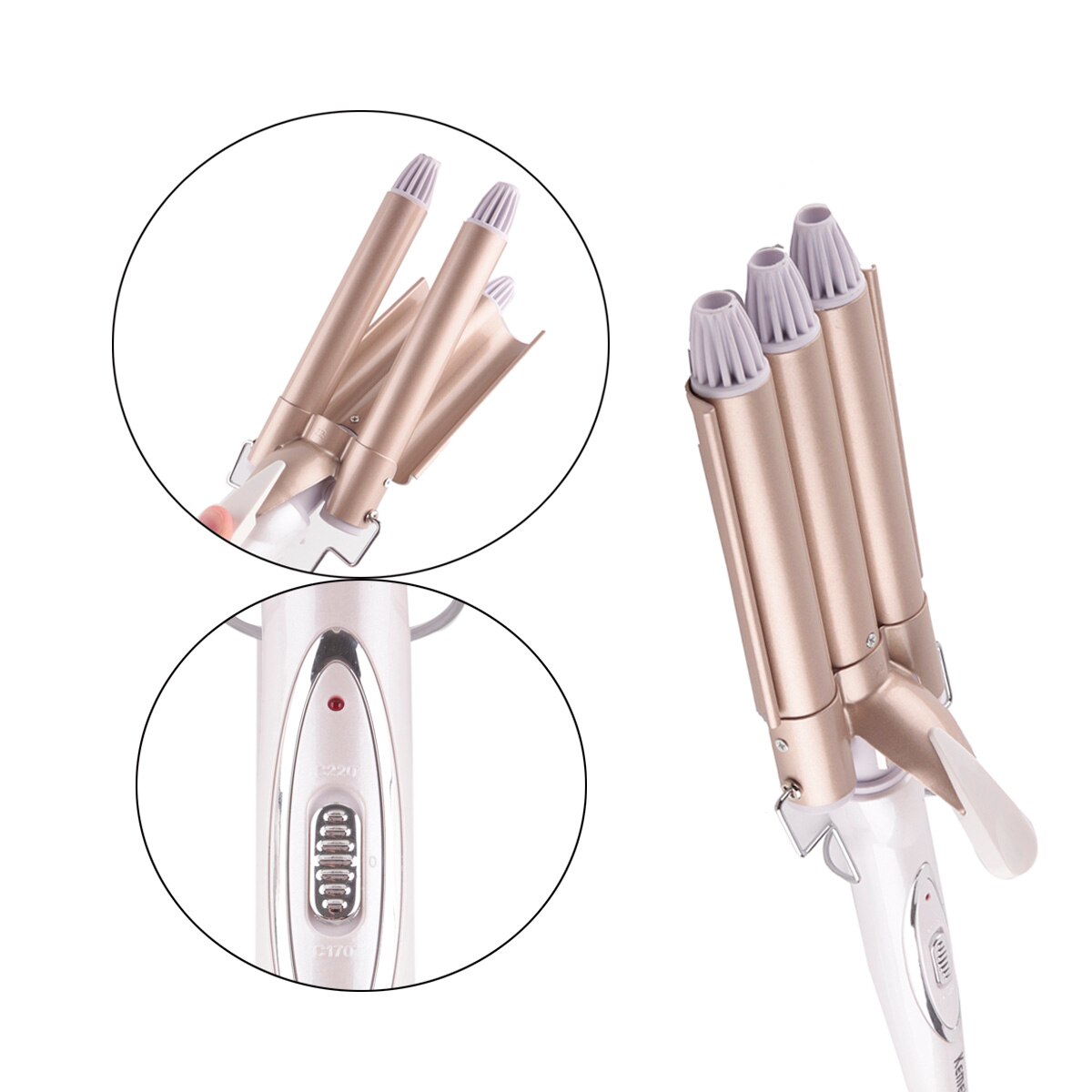 Curling Iron Ceramic Triple Barrel Hair Styler Hair Waver Styling Tools 110-220V Hair Curler Electric Curling style