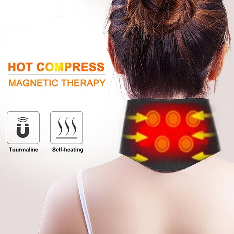 1 Stuk Zelfopwarming Toermalijn Nek Magnetische Therapie Ondersteuning Toermalijn Riem Wrap Brace Pain Relief Neck Massager Producten