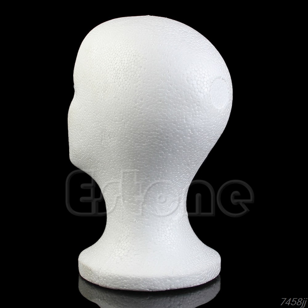 Tête de Mannequin en mousse de polystyrène pour femmes, modèle pour perruque, chapeau, lunettes, affichage, directe
