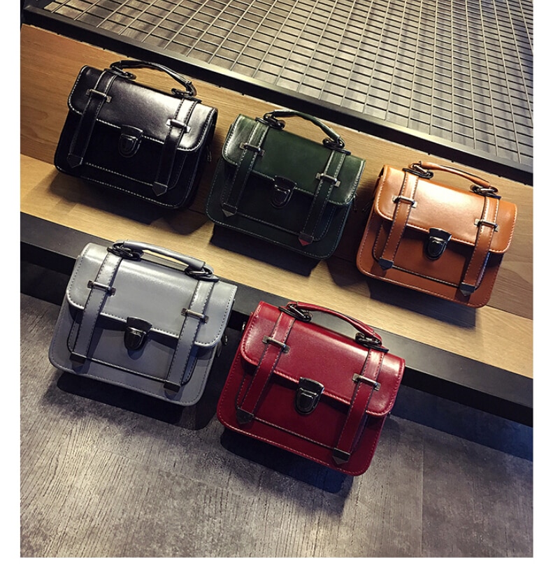 Vintage Women Small Square Bag Girls Handbags Retro Shoulder Bag Messenger Bag Crossbody Phone Bag