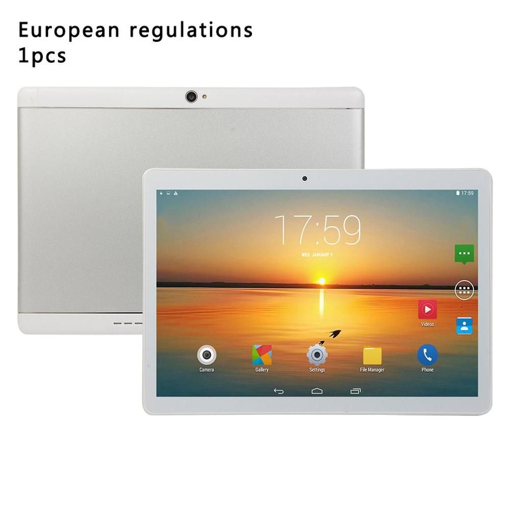 10 Inch Tablet Computer Ips Hd Screen Wireless Gps Android Tablet Ips Hd Screen 10-Inch Tablet Pc Round Hole: Silver  EU