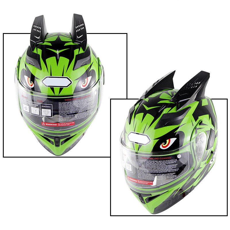 Neue Motorrad Rennen Helm hörner Horn dekoration Mehrfarbig Neue Motorrad Helm Dekoration