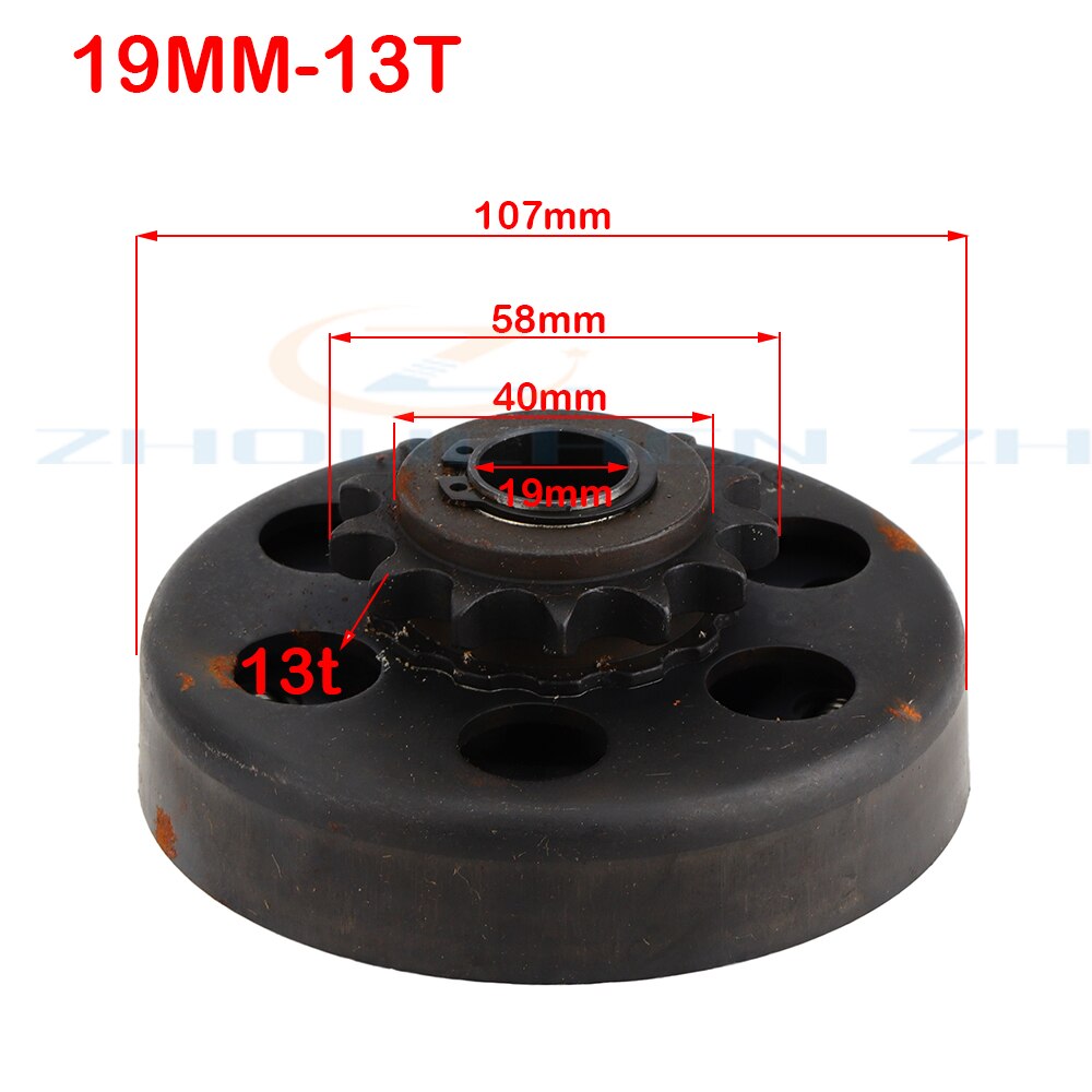 19mm 20mm Kreisel Automatische Kupplung 3/4 &quot;10&quot; 11 &quot;12&quot; 13 &quot;14&quot; 18Zahn 420\35\428 kette für gehen Kart Spaß Kart Minibike Motor-: 19mmX13t