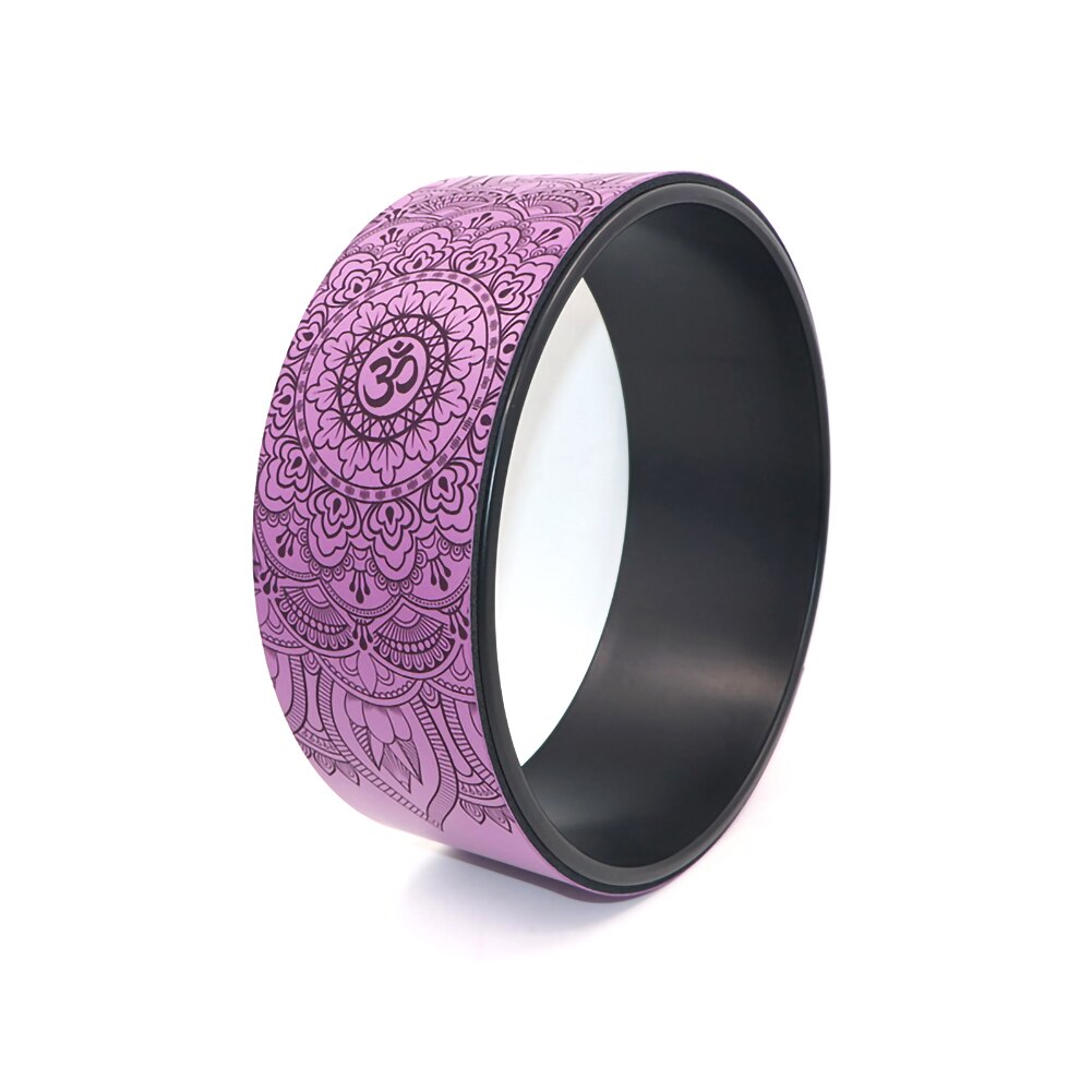 Yoga Wheel Pilates - 32x12cm/33x14cm - TPE/PU Material - Back Training Tool for Fitness: PU Purple