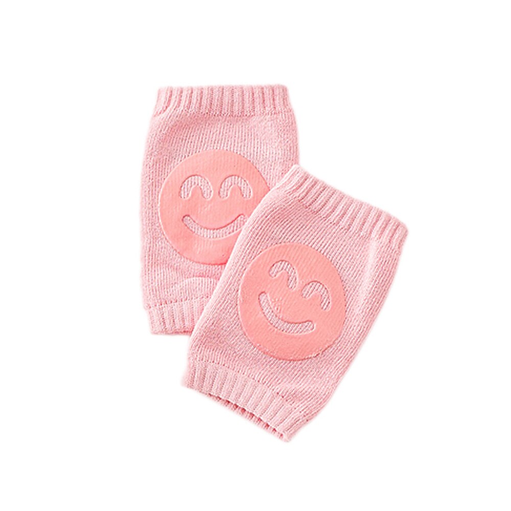 Coderas antideslizantes para niños pequeños, accesorios para bebés, rodilleras con sonrisa, Protector, rodillera de seguridad, calentador de piernas para niñas y niños: pink