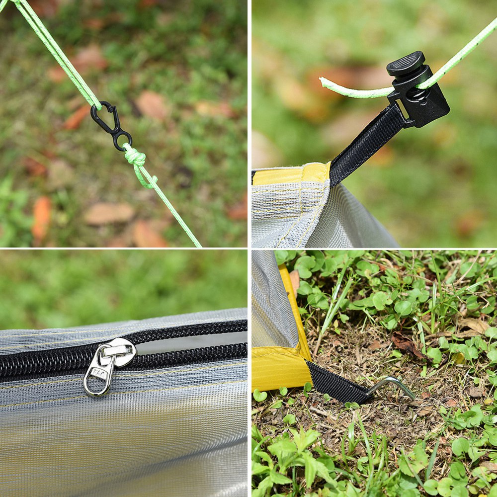 Tente bivouac ultralégère pour une personne, en maille simple, respirante, facile à ranger, imperméable, pour Camping et randonnée