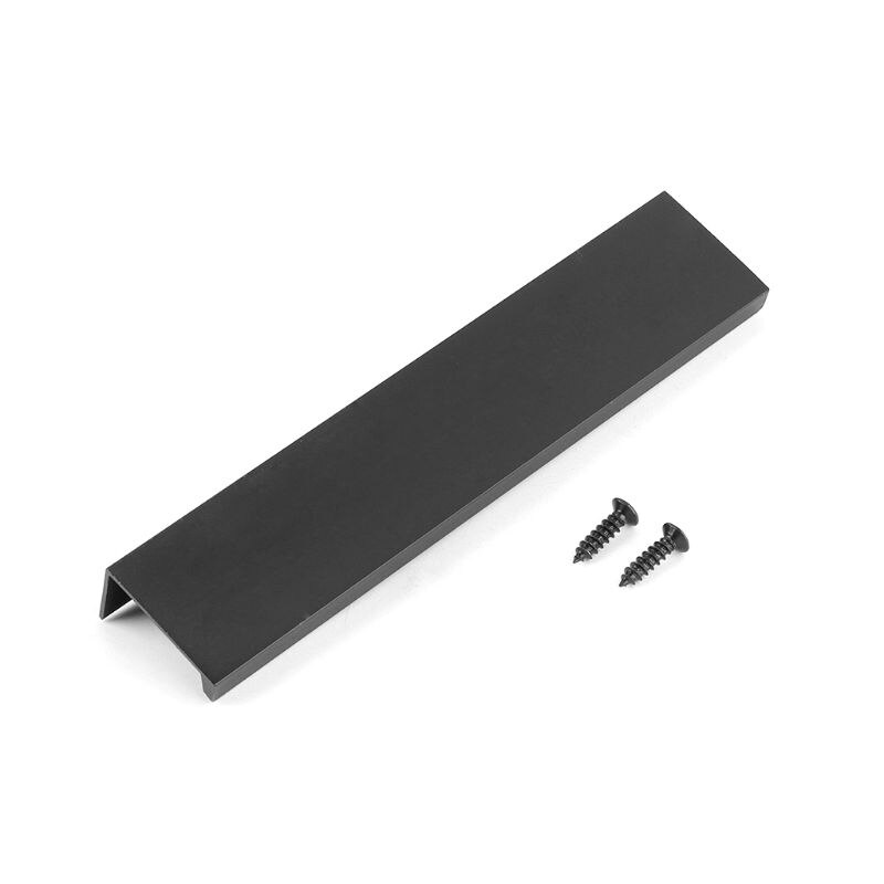 Modern Kitchen Cabinets Long Hidden Dark Handle Aluminum Alloy Open Hole Drawer Edge Black Wardrobe Door Handle 37ME: 150mm