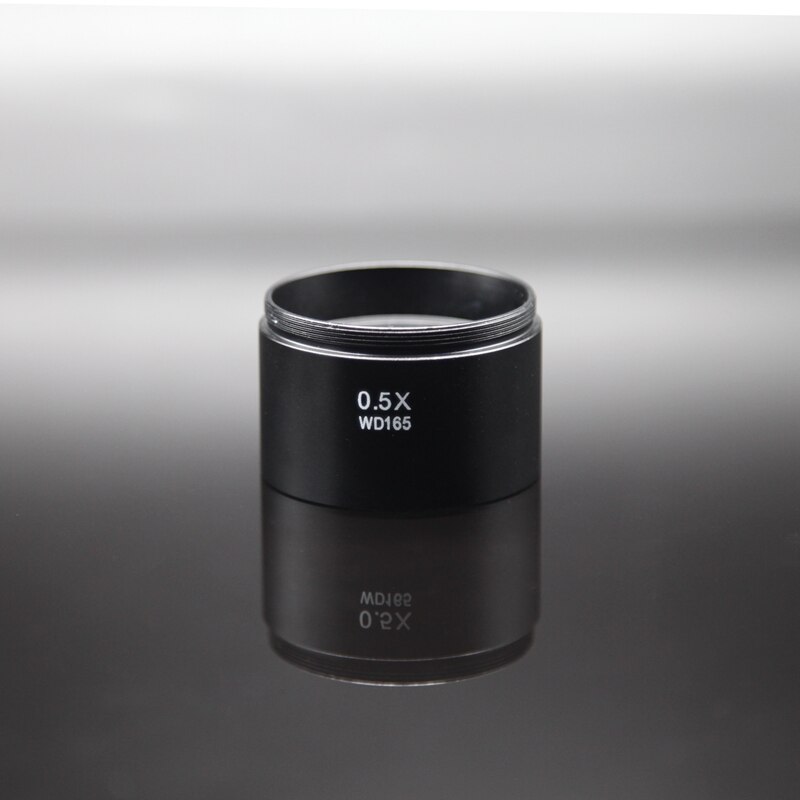 WD165 0.5X Stereo Objective Lens Microscope Auxiliary Objective Lens with Threaded Microscope Accessories