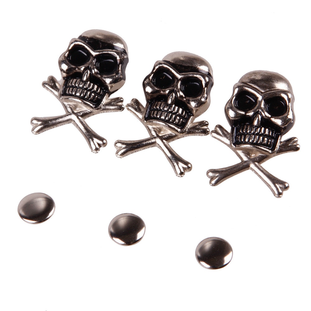 10 st 15mm cool skalle ghost nit nagel punk för armband väska läder diy hantverk diy på väskor läder armband kläder skor #24998