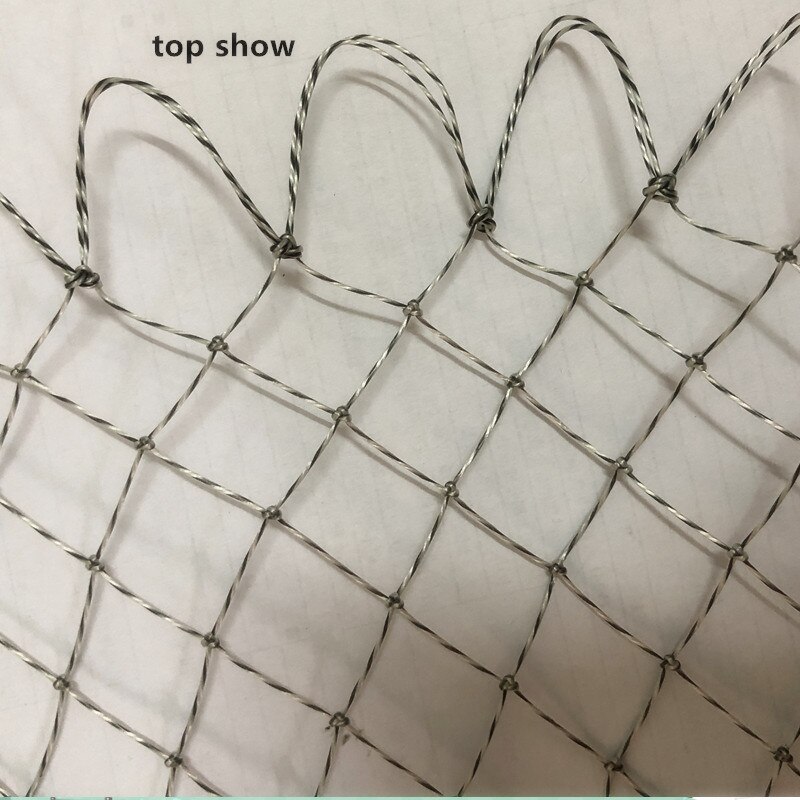 Solid Triangle Stainless Steel Dip Net of Head Diamter 50cm- 60cm Landing Net Turck Net Outdoor Accessories Folding Brail Neting