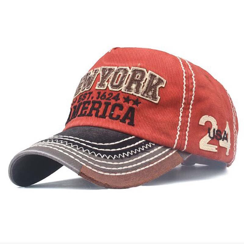 Mænds baseball cap sommer cap hatte til mænd kvinder york streetwear snapback gorras hombre hatte knogler afslappet hip hop caps: Rød
