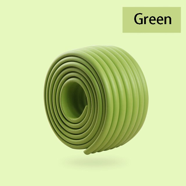 2m baby barnsäkerhet bord hörnskydd skydd barn skum stötfångare kollision breda kuddremsor glas skrivbord kant krockbygel: Grön