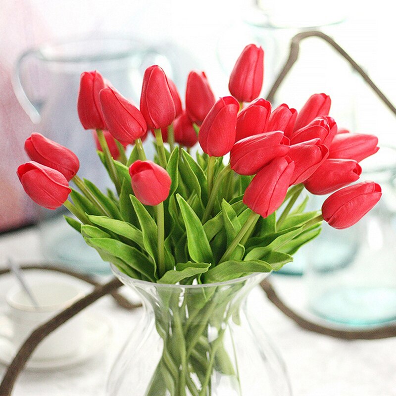 Kunstmatige Tulpen Bloemen Huis Tuin Decoratie Real Touch Bloem Boeket Verjaardagsfeestje Bruiloft Decoratie Nep Bloem