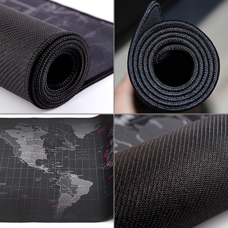 90*40Cm Extra Grote Natuurlijke Rubber Anti-Slip Muismat Mat Wereldkaart Toetsenbord Pad Voor Pc laptop Computers Gamer Gaming Mousepad