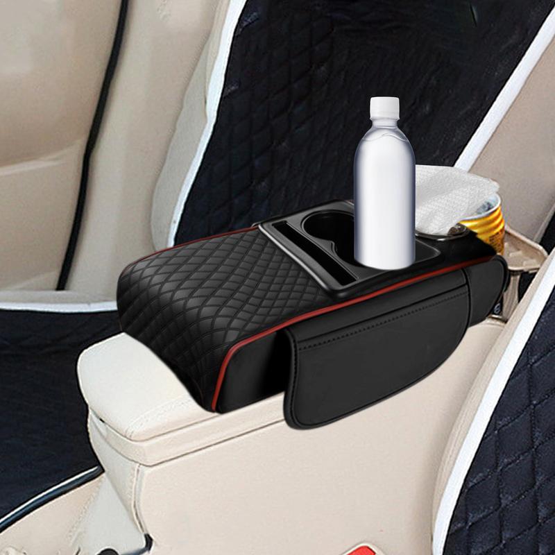 Auto Armsteun Doos Verhooging Kussen Met Bekerhouder Tissue Box Zijopbergvak Voor Auto Interieur Armsteun Cover Hoogte Pad