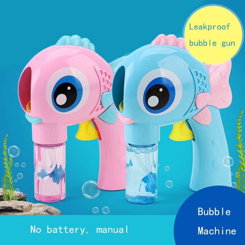 Bubble Blower Machine Gun Zomer Outdoor Speelgoed voor Kinderen Cartoon Grote Ogen Vis Baby Barth Speelgoed Kerstcadeaus