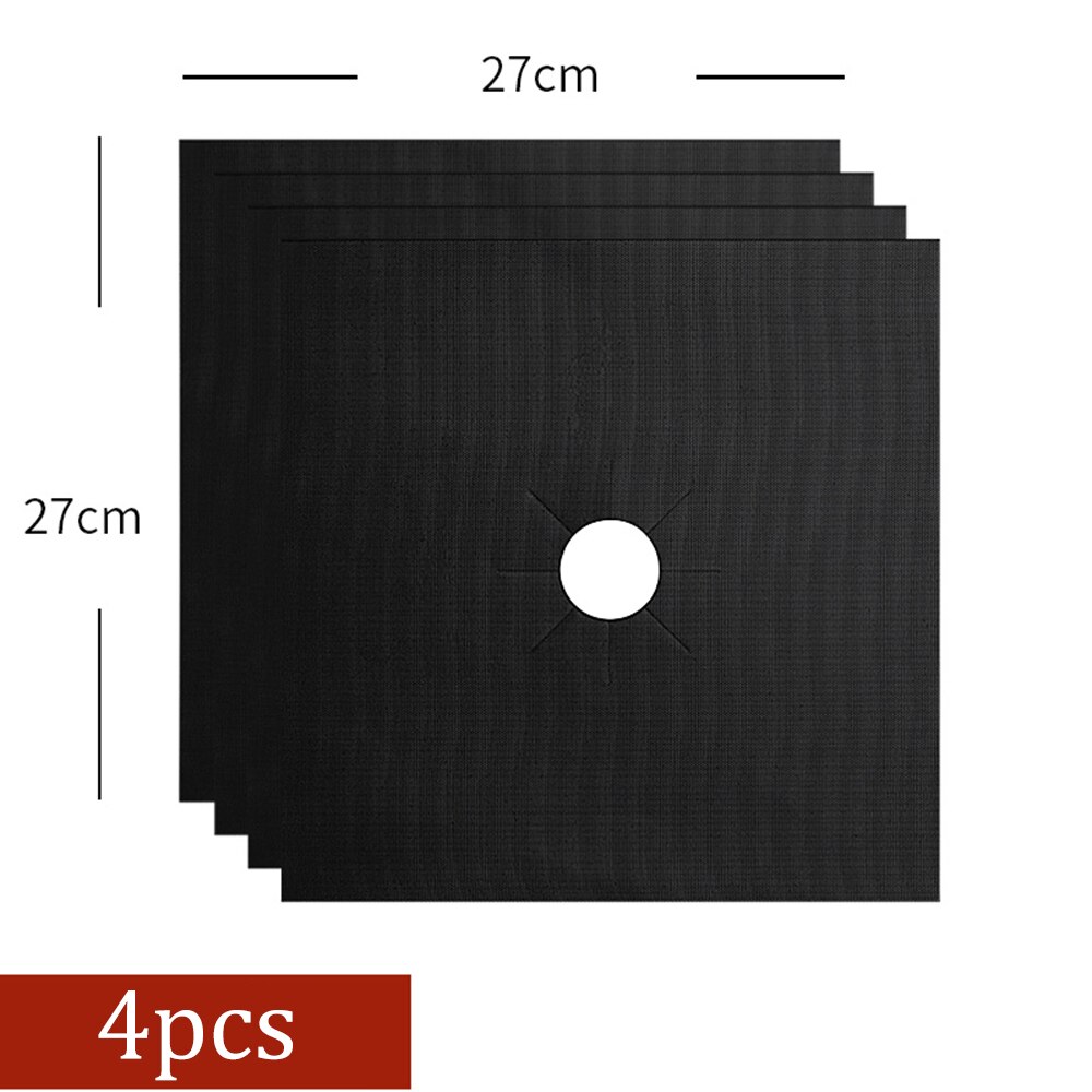 Stove Protector Cover Liner Gas Stove Protector Gas Stove Stovetop Burner Protector Kitchen Accessories Mat Cooker Cover 2/4PCS: 2PC Silver
