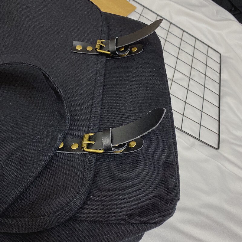 Vielseitig Große Kapazität frauen Leinwand Briefträger Beutel der Schule Tasche Verdickt Weibliche Rucksack Tasche Tragen-beständig Crossbody-tasche