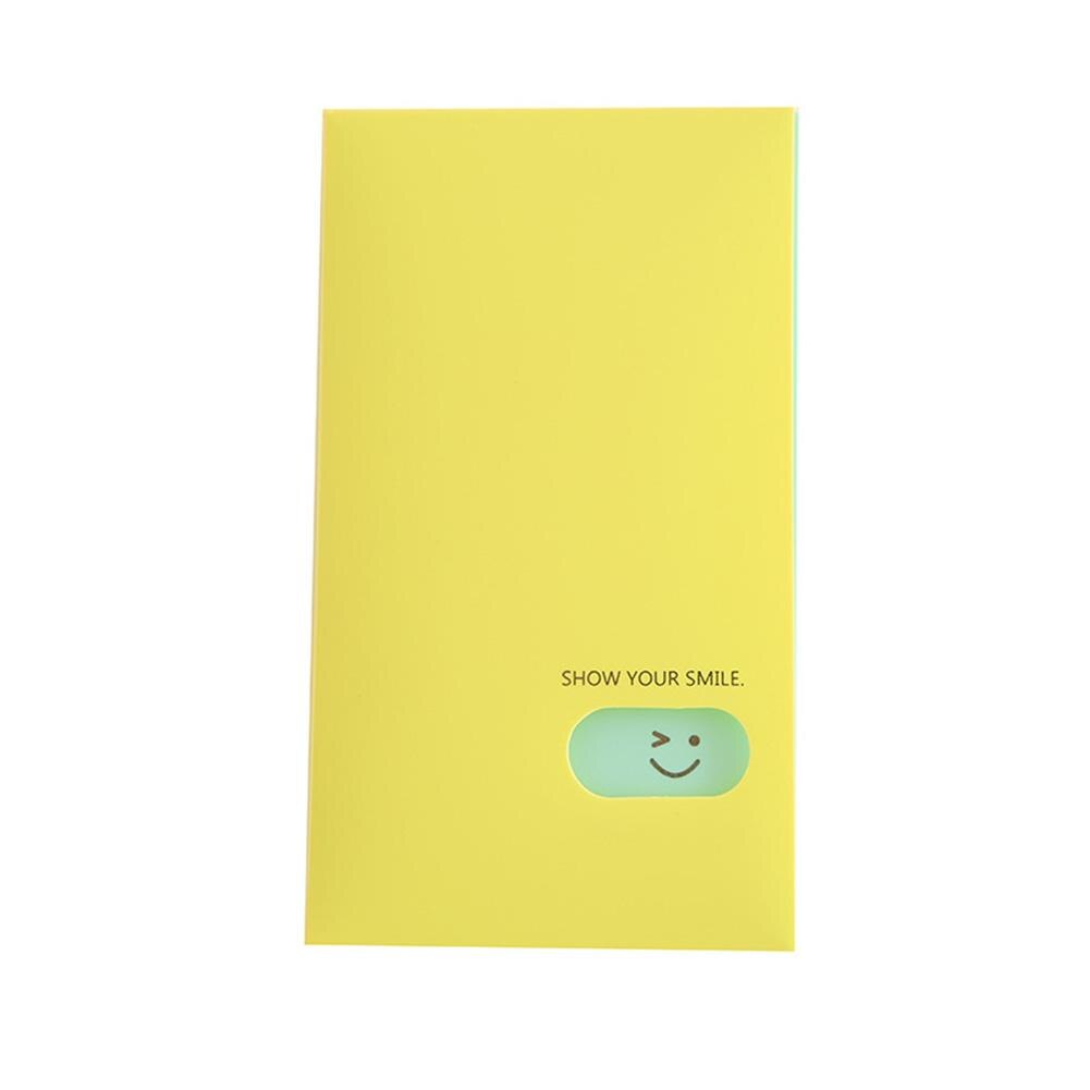Portable 120-Pocket Album Photocard Business ID Name Cards Holder Organzier: Yellow