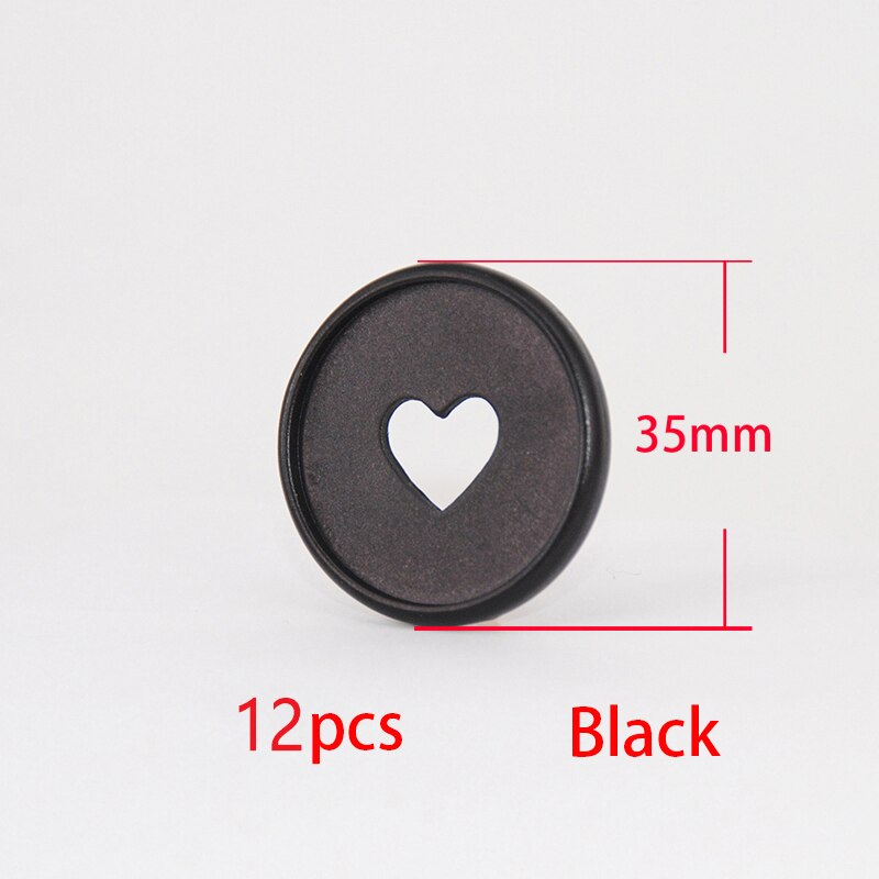12 sztuk 35mm matowe grzyby Hole dyski wiążące pierścienie plastikowe Notebook Binder dyski grzyb pierścień wiążące Planner Binder dostaw: Black-12pcs