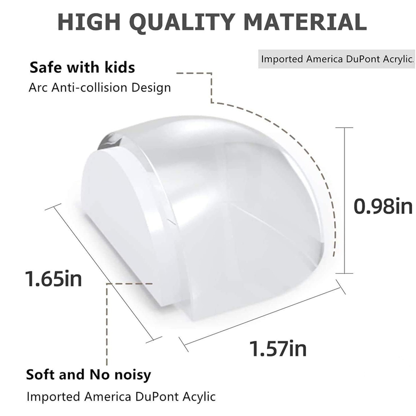 Acryl Deur Stopper Geen Behoefte Punch Transparante Zelfklevende Deur Houder Deur Stop Voor Home Office Beschermen Muren Meubels 1 stuks