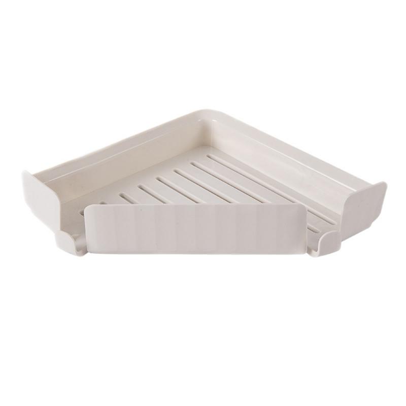 Estante organizador de plástico para baño estante de esquina elevado Caddy estante de esquina de baño soporte de pared de la Ducha soporte de champú: white