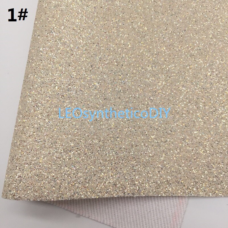 1PC 21X29CM Glitter Fabirc, Fine Glitter Leather, Glitter Leather Sheets For Making Bows LEOsyntheticoDIY T444: 1